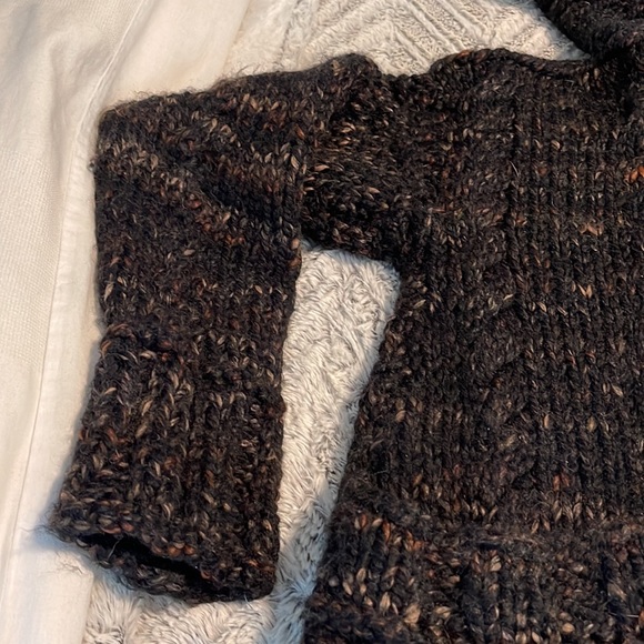 Christy Dawn inspired hand knit chunky button hooded sweater coat - Picture 4 of 13